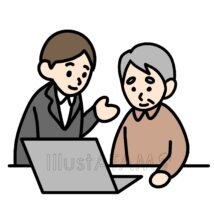 パソコン教室（シニア男性・カラー）