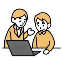 パソコン教室（シニア男性・モノクロ）
