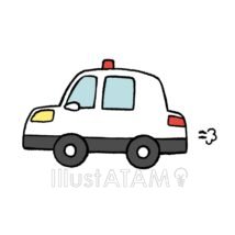 パトカー,パトカー,働く車,車のイラスト素材