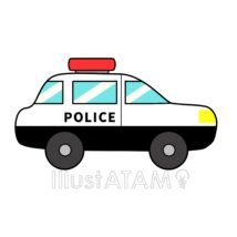 パトカー（右向き）,パトカー,働く車,車のイラスト素材