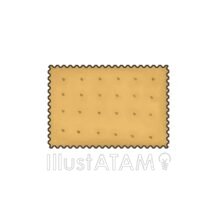 ビスケット（四角形）,おやつ,お菓子,ビスケット,食べ物のイラスト素材