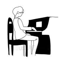 ピアニスト（白黒）