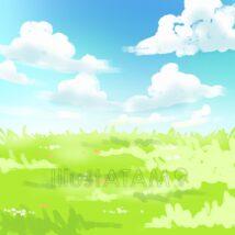 ファンタジーな4月の草原