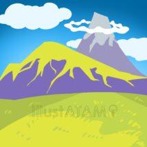 ファンタジーな草原と山