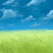 ファンタジーな草原と空