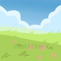 ファンタジー風の春の草原