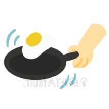 フライパンを振る