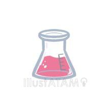 フラスコ（ピンクの液体）