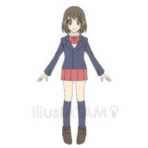 ブレザーを着た高校生