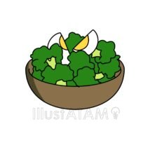 ブロッコリーサラダ,サラダ,ブロッコリー,料理,野菜のイラスト素材