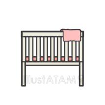 ベビーベッド（白色）