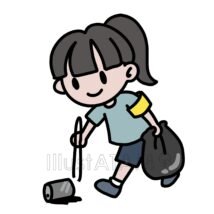 ボランティアのゴミ拾い