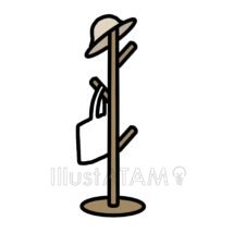 ポールハンガー,おでかけ,ハンガー,家具,玄関のイラスト素材