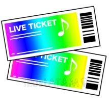 ライブチケット,イベント,カラフル,コンサート,チケット,ライブ,音楽のイラスト素材
