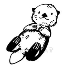 ラッコ（白黒）