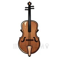 リアルなバイオリン,バイオリン,リアル,楽器のイラスト素材