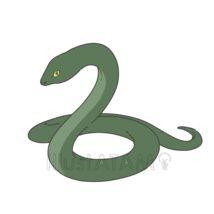 リアルなヘビ（緑色）