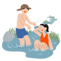 リアルな川遊び