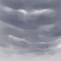 リアルな曇り空,天気,曇り,空,背景,雲のイラスト素材