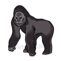 リアルな簡単なゴリラ