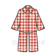 ルームウェア（チェック柄・赤色）