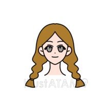 ロングヘア女子（三つ編み）,おさげ,かわいい女の子,ロングヘア,三つ編み,女の子,髪の毛のイラスト素材
