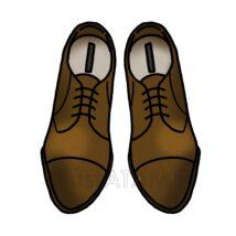 上から見た革靴