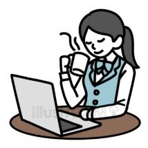 休憩するビジネスマン（女性）