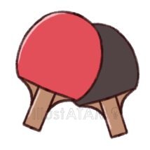 卓球のラケット（ペア）,卓球,球技のイラスト素材