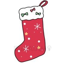 可愛いクリスマス靴下,かわいい,クリスマス,クリスマス靴下のイラスト素材