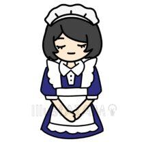 可愛いメイド服を着たメイド