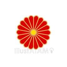 和風の菊（赤色）