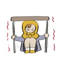 地震避難,地震,子供,机,災害,避難,防災のイラスト素材