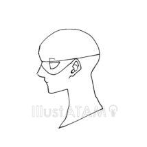 女性の輪郭（横顔）