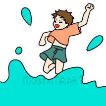 川遊び（飛び込み）