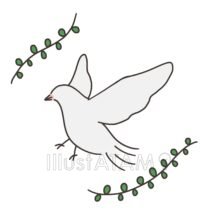 平和の象徴（鳩）,ハト,小鳥,平和,飛ぶ,鳥のイラスト素材
