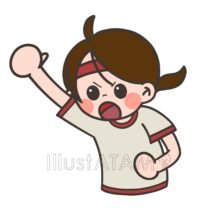 応援する女の子