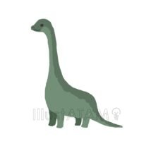 恐竜（ブラキオサウルス）,かわいい,ブラキオサウルス,動物,恐竜のイラスト素材