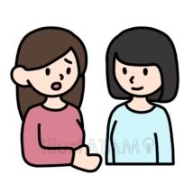 悩み相談,会話,女性,相談のイラスト素材
