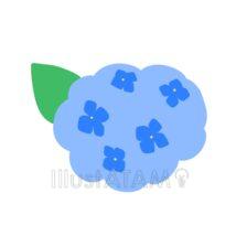 手描きの簡単なあじさい