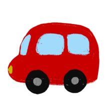 手描きの簡単な乗り物