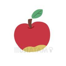 手書きのかわいいりんご