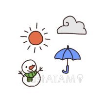 手書きのかわいい天気