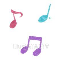 手書きのかわいい音符