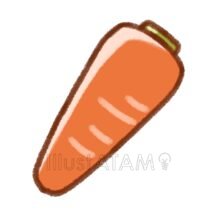 手書きのにんじん（葉なし）,にんじん,手書き,野菜のイラスト素材