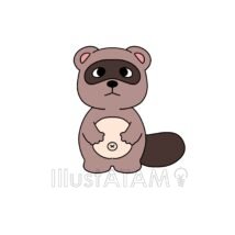 手書きのゆるいたぬき,たぬき,ゆるいたぬき,動物のイラスト素材
