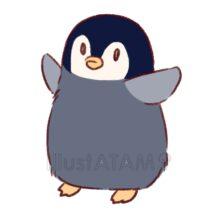 手書きのゆるいペンギン