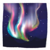 手書きのオーロラ