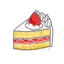 手書きのショートケーキ