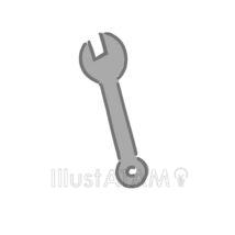 手書きのスパナ（シンプル）